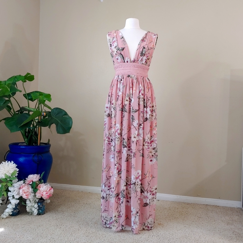 Windsor - Floral Maxi Chiffon Dress Size-S